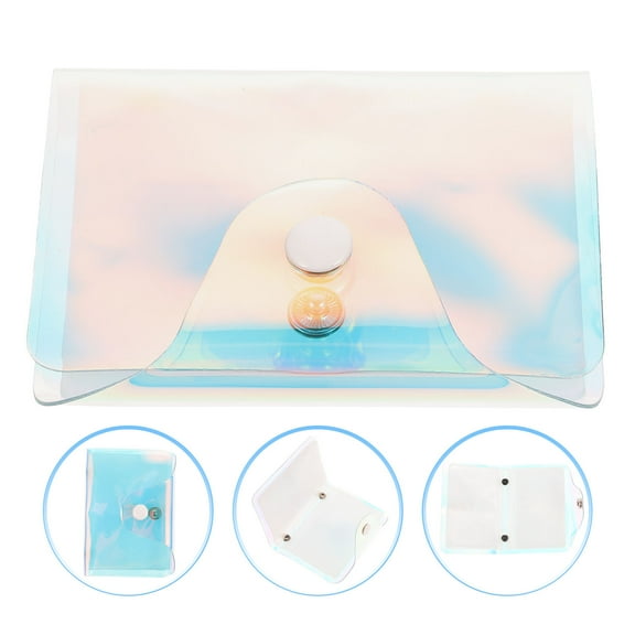 Beaupretty Hologram Wallet Transparent 1Set