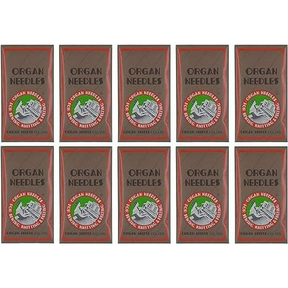 Teamwork 100 ORGAN FLAT SHANK 15X1 HAX1 HOME SEWING MACHINE NEEDLES - SIZE #65/9