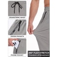 thumbnail image 5 of GIRUNS Men's Sweatpants Quick Dry Running Workout Athletic Pants with Zip Pockets Light Blue XL, 5 of 8