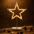 thumbnail image 4 of Estrella de luz decorativa de 20 LED, luz de pascua blanca cálida fría, estrella decorativa, 4 of 7
