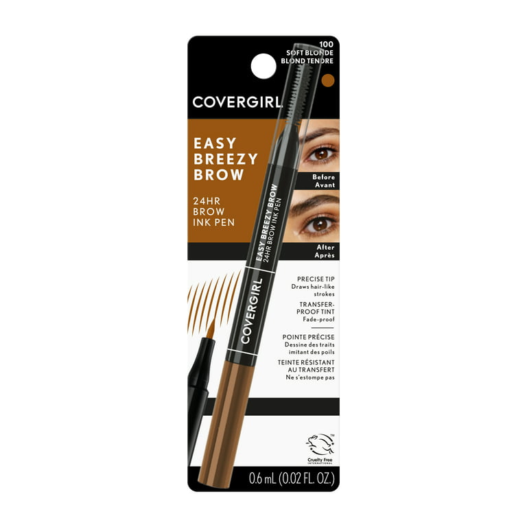 Covergirl Easy Breezy Brow Brow Ink Pen, Soft Blonde 100 - 0.6 ml