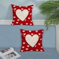 thumbnail image 3 of Valentines Day Pillow Covers 20x20 Set of 2, White Love Hearts Decor Red Throw Pillows Valentine''s Day Anniversary Square Pillowcase Farmhouse Holiday Decorative Outdoor Cushion Case for Couch, 3 of 7