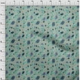 thumbnail image 3 of oneOone Polyester Lycra Dusty Green Fabric Flower & Leaves Watercolor Dress Material Fabric Print Fabric By The Yard 56 Inch Wide, 3 of 4
