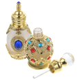 thumbnail image 4 of Here's a polished and professional product description for your item:\n\n \n\n**2pcs Vintage Crystal Glass Essential Oil & Perfume Bottles – Refillable, 4 of 5