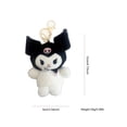thumbnail image 3 of LLavero de peluche, muñeco de dibujos animados de peluche suave, muñeco de peluche de diablo negro, llavero para niños, bolso para niños, colgante para mochila, 12cm/4,73 pulgadas, 3 of 3