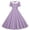 Purple, variant on Iyufng Women's Checkered Printed Dresses Hepburn-Style Dress Fitted Waist Button-Down Dress