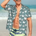 thumbnail image 5 of Lsque Funny Chicken pattern Hawaiian Shirt for Men, Unisex Summer Beach Casual Short Sleeve Button Down Shirts-XX-Large, 5 of 9