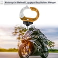 thumbnail image 3 of Gancho colgante para motocicleta Forma redonda Soporte para casco de motocicleta Equipaje Bolsa para scooters bicicletas Blanco amarillento 1 Pc 75mm, 3 of 7