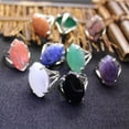 thumbnail image 4 of HOOUN Crystal Quartz Stone Chakra Finger Ring Open Adjustable Healing Reiki Gift 1PC-Amethyst, 4 of 6