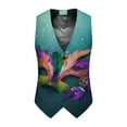 thumbnail image 4 of Men Suit Vest Novelty Vests Gothic Formal Waistcoat Vintage Graphic Print Tuxedo Vests for Party 𝐌𝐚𝐫𝐝𝐢 𝐆𝐫𝐚𝐬 Vest Funny Graphic, 4 of 4