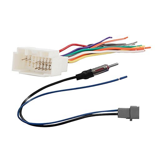 AFTERMARKET CAR STEREO RADIO RECEIVER WIRING HARNESS W/ RADIO ANTENNA