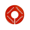 thumbnail image 2 of NAHANCO CRWCLEARANCE25 Clothing Rack Size Dividers for Home or Clothing Store, Round Red, White Print, Imprinted with Clearance (Kit of 25), 2 of 2