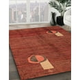 thumbnail image 2 of Ahgly Company Indoor Square Abstract Red Abstract Area Rugs, 6' Square, 2 of 6