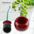 thumbnail image 1 of Toilet Brush-Cherry - Shape Cleaning Toliet Brush Holder Standing Set Lavatory Bathroom Tool(Red), 1 of 7