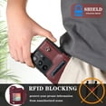 thumbnail image 6 of Crossbody Wallet Case for Samsung Galaxy S22 Ultra with Card Slot Holder, Magnetic Flip Folio Purse Case, PU Leather Zipper Handbag with Detachable Lanyard Strap & Shoulder Strap, Winered, 6 of 10