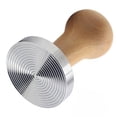 thumbnail image 3 of Solid Wood Handle Coffee Tamper Stainless Press Powder Hammer Squeezer, Thread Base  2#, 3 of 9