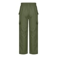 thumbnail image 3 of Men's Flex Ripstop Military Pants Water-Resistant Stretch Waistband Cargo Pants with Pockets Quick Dry Joggers Construction Ripstop Hiking Cargo Pants Trousers,Green L, 3 of 4
