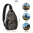thumbnail image 5 of Sling Backpack,Minimalist Halloween Pattern Sling Bag with Water Bottle Holder,Waterproof Sling Bag for Men/Women with Headphone Jack for Hiking,Travel, 5 of 5