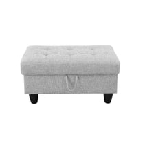 L Shaped Sectional Couch, Linen 3-Piece Couch Living Room Sofa Set, Modern Living Room Furniture Sets