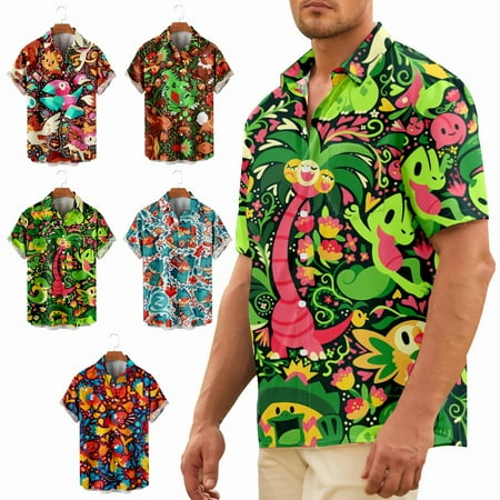 

Adult Kids Aloha Button Down Shirt & Top Funny Basic Bowling Shirts Regular & Big Man Sizes