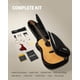 thumbnail image 4 of Donner Paquete de guitarra acústica de 41 pulgadas para principiantes adultos con lección en línea, guitarra acústica de acero de tamaño completo 4/4 con bolsa de concierto, afinador, correa, cuerdas,, 4 of 5