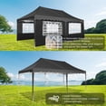 thumbnail image 6 of HOTEEL Canopy 10'x20' Pop Up Canopy Tent Heavy Duty Waterproof Adjustable Commercial Instant Canopy Outdoor Party Canopy Parties,Wedding,Outside Patio,Event,Portable Car Canopy,Black, 6 of 10