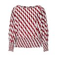 thumbnail image 6 of Women's Cinched Waist Tops Banded Bottom Zebra Striped Lantern 3/4 Sleeve Blouse Trendy Date Night Outfits, 6 of 9