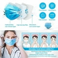 thumbnail image 5 of SkyPro 50PCS Medical Grade ASTM Level 1 Standard 3-Ply Adult Blue Disposable Face mask, 5 of 6