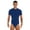 Blue, variant on CHICTRY Mens One Piece Short Sleeve Romper Press Button Crotch Shirt Bodysuit Sports Singlet Leotard A Black XL