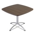 thumbnail image 1 of Iceberg Enterprise 69727 36 x 36 x 29 in. Iland Table Contour Square Seated Style, Natural Teak & Silver, 1 of 1