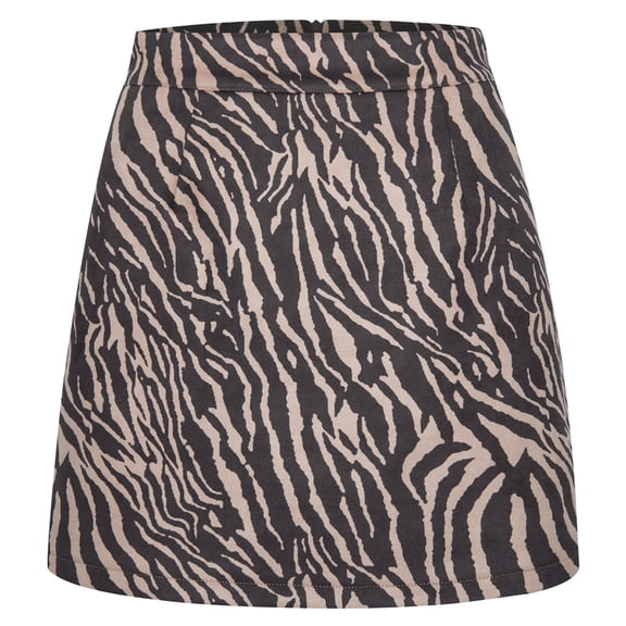 DHFJKG Skirts For Women Leopard Bodycon Suede High Waist Zipper Slim Fit Mini Skirt Autumn Winter Cozy Skirt