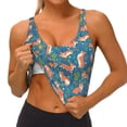thumbnail image 4 of Lsque Corgi with Flowers Printed Women'S Sports Bra, Compression, Moisture Wicking, High-Impact Sports Bra For Women,Supportive sports bra-XX-Large, 4 of 9