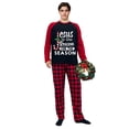 thumbnail image 3 of LuLiaMenton Family Christmas Pajamas, Red Black Plaid Jesus Season Matching Sleepwear, 8-9Y-Kid, 3 of 6