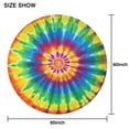 thumbnail image 6 of Colorful Rainbow Tie Dye Spiral Pattern Round Tablecloth 60"x60",Wrinkle Wipeable Table Cloth for Kitchen Dining Room Picnic Patio Party, 6 of 6