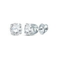 thumbnail image 2 of 14kt White Gold Womens Round Diamond Solitaire Earrings 1/2 Cttw, 2 of 2
