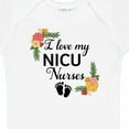 thumbnail image 4 of Inktastic I Love My Nicu Nurses with Baby Footprints and Flowers Boys or Girls Baby Bodysuit, 4 of 5