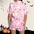 thumbnail image 5 of Yuncity Halloween Pajamas Women Comfortable Stylish Round Neck Pattern Fall Winter Loungewear Womens Pajama,S, 5 of 7
