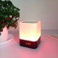 thumbnail image 4 of Mistaha Night Light Speaker Digital Alarm Clock Bedside Table Lamp with 7-color 3 Brightness Adjustment BT/ USB Flash Disk/ TF Support Multicolor Changing Table Lamp, 4 of 8