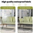 thumbnail image 4 of SDJPOI Outdoor Loveseat Cushion Set, 48 x 24 inch, Waterproof & Fade Resistant Cushions for Couch Bench and Swing (Grass White), 4 of 7
