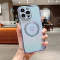 thumbnail image 3 of Allytechgroup for Apple iPhone 12 Pro Max Cover  [Compatible with Magsafe] Magnetic Electroplated Shiny Luxury Plating Gold Bumper Soft TPU Back Protective Cover Slim Lightweight Phone Shell, Blue, 3 of 18