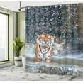 thumbnail image 4 of Ambesonne Tiger Shower Curtain, Exotic Wildlife Nature, 69"Wx84"L, Multicolor, 4 of 4