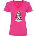 thumbnail image 3 of Inktastic Super Unicorn Women's V-Neck T-Shirt, 3 of 5