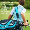 thumbnail image 6 of FINGER TEN Golf Alignment Stick Cover Headcover Rods Holder Case Leather 14''× 2'' in USA Black White Green Hold at Least 2 Sticks, 6 of 7