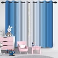thumbnail image 7 of Nanqianyi Blue White Gradient Blackout Curtains 42"W x 84"L,2 Panels,Grommet Drapes for Living Room Bedroom, 7 of 7