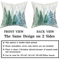 thumbnail image 5 of Pine Tree Throw Pillow Covers 20x20 Set of 2 Watercolor Blue Green Cotton Square Rustic Style Natural Forest Fog Print Decorative Pillowcase Spring Summer Cushion Cover for Home Sofa Bed Outdoor, 5 of 6