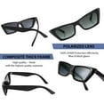 thumbnail image 5 of FEISEDY Small Cateye Square Polarized Sunglasses Women Classic Thick Rectangle Frame UV400 Sun Glasses B2736, 5 of 15