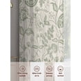 thumbnail image 5 of Farmhouse Sage Green Floral Sheer Curtains 2 Panels Set Linen Boho Paisley Flower Rustic Sheer Window Curtains Light Filtering Rod Pocket Voile Drapes for Bedroom Living Room 52"x63", 5 of 8