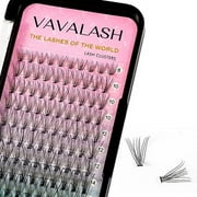 VAVALASH Individual Cluster Lashes 120 PCS DIY Eyelash Extension Light and Soft Faux Mink Slik Lash Clusters Easy Full Lash Extensions DIY at Home (Cluster-10D-C-14mm)