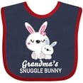 thumbnail image 3 of Inktastic Grandmas Snuggle Bunny Easter Boys Baby Bib, 3 of 4