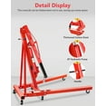 thumbnail image 5 of JoanKaren Hydraulic Engine Hoist,2 Ton Max,Heavy Duty Cherry Picker with 6 Steel Caster,Red, 5 of 6